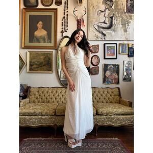 Vintage White Corset Bedazzled Wedding Dress Ladies Size Small/8